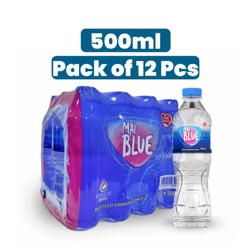 Bouteille d'eau minérale Mai Blue - 500 ml - lot de 12