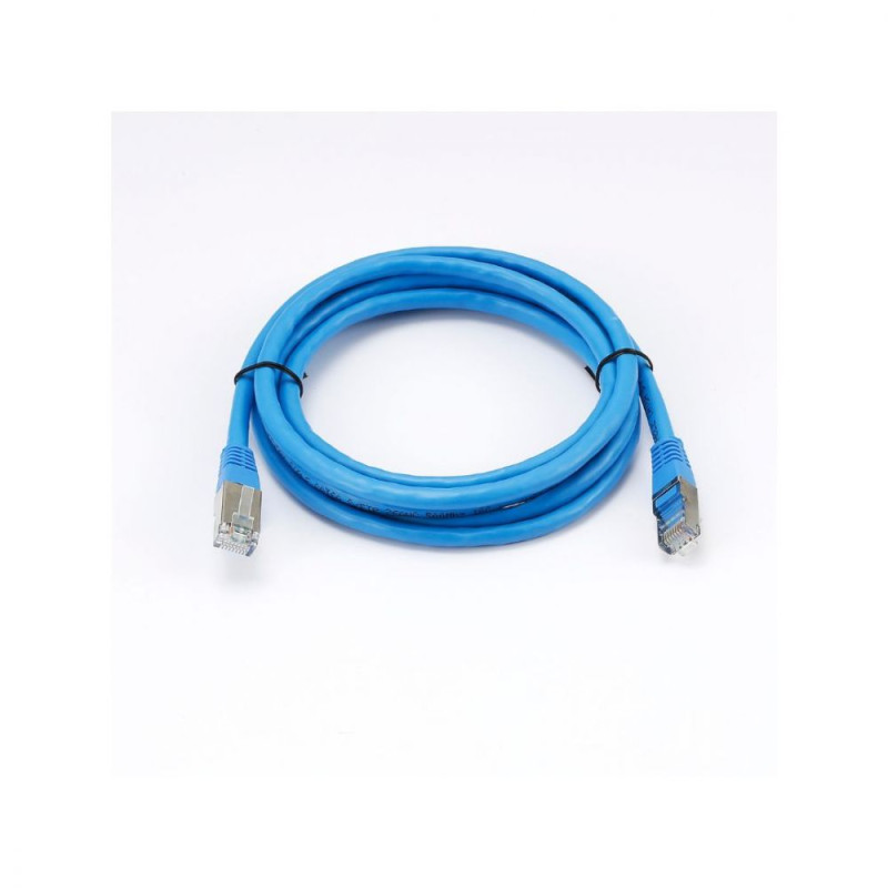 Câble RJ45 Male Male droit CAT6A F UTP Longueur 2M Bleu en