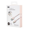 Câble USB Apple Lightning nylon LED 1m coloris OR ROSE LED rouge