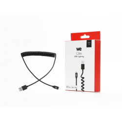 Câble USB Lightning torsadé 2m noir