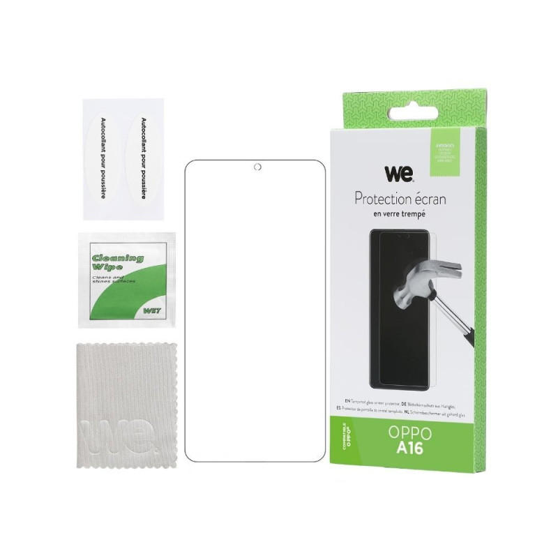 WE Verre trempé OPPO A16 Protection écran anti rayures anti