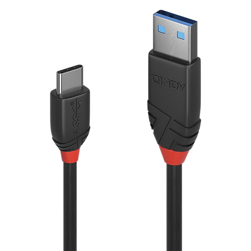 Câble USB 3 2 Type A vers C 10Gbit s Black Line 0 5m